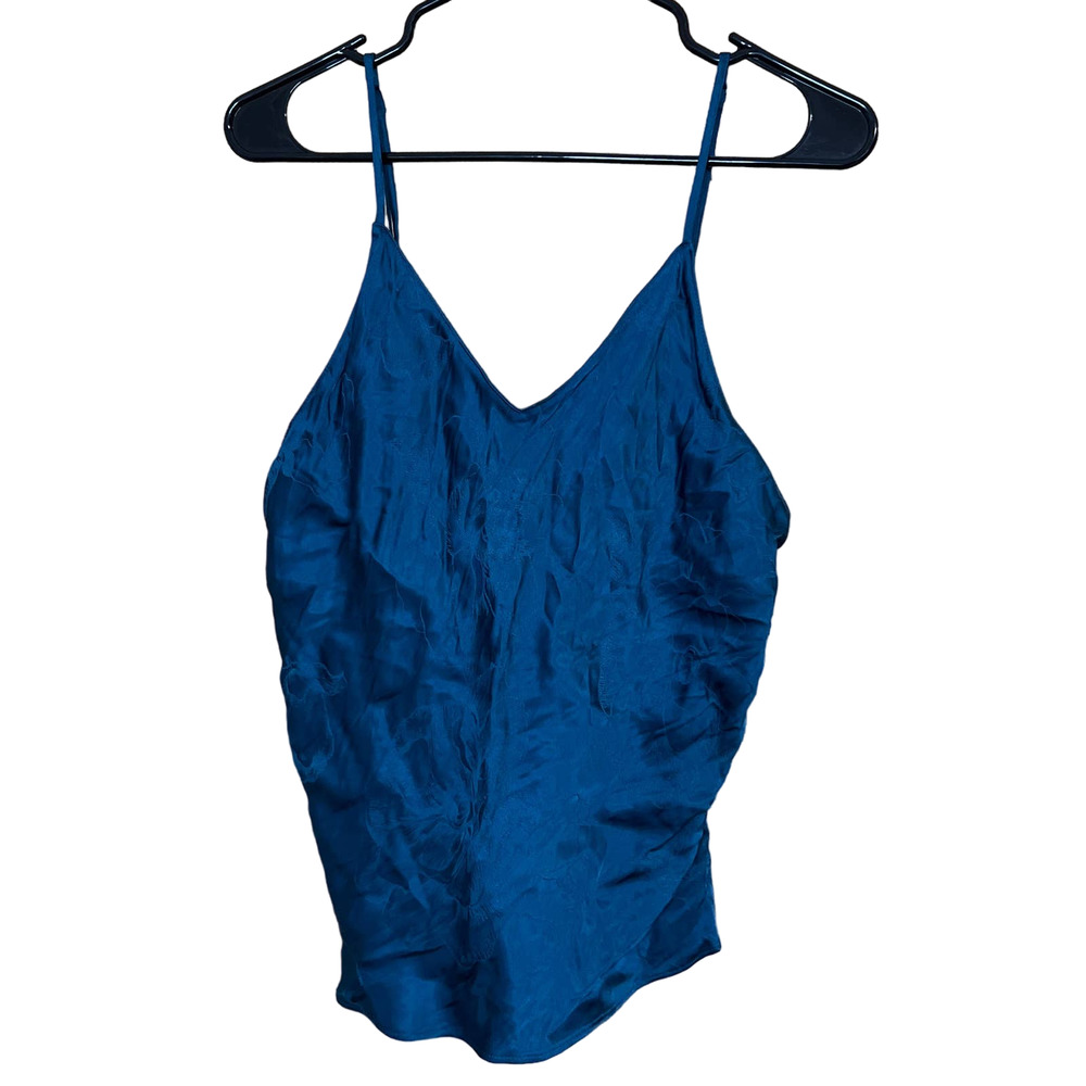 Large Victoria's Secret intimates teal blue rose detail top